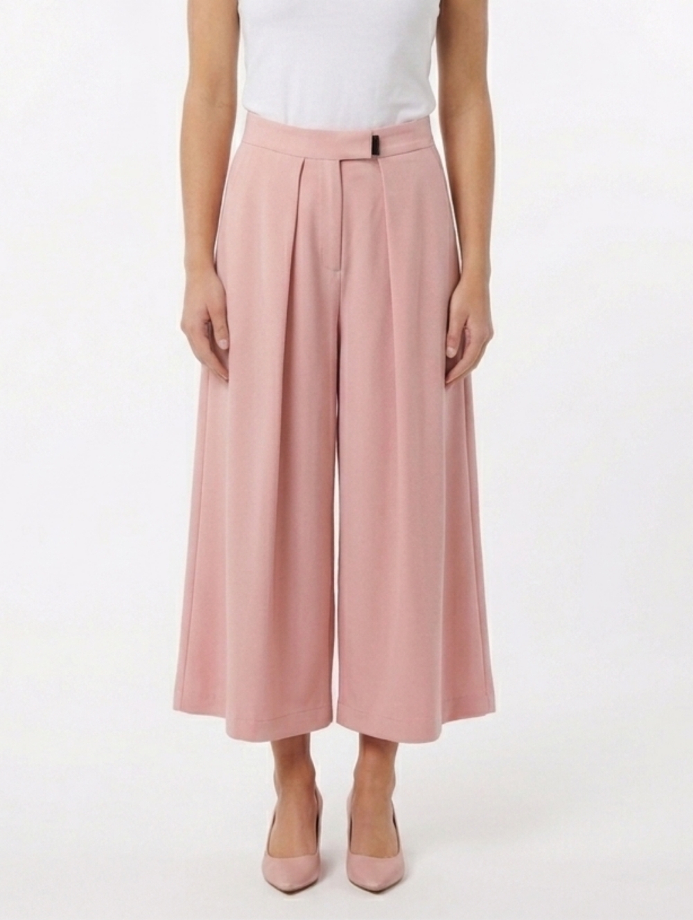 NEW Lidia Kalita Wide Leg Pants Pink Size 36/S Minimalist Business Casual Work